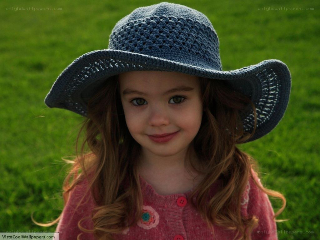 girl in crocheted hat