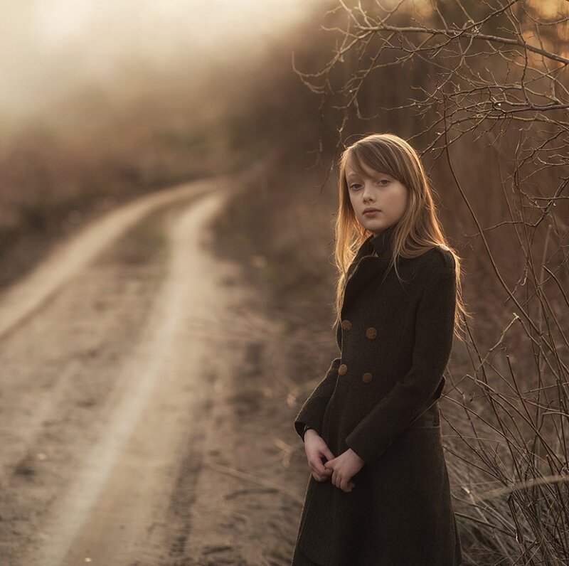 Girl in Dark Coat