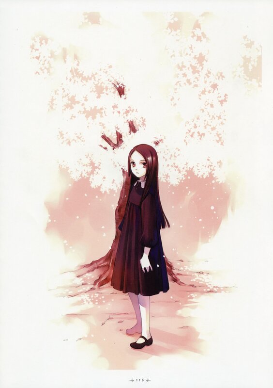 Girl in Dark Dress — White