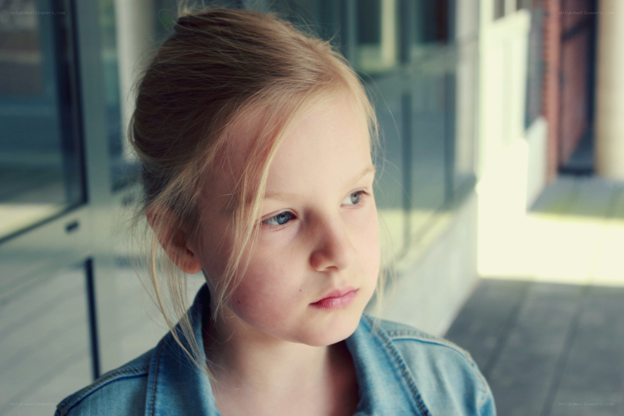 girl in denim jacket