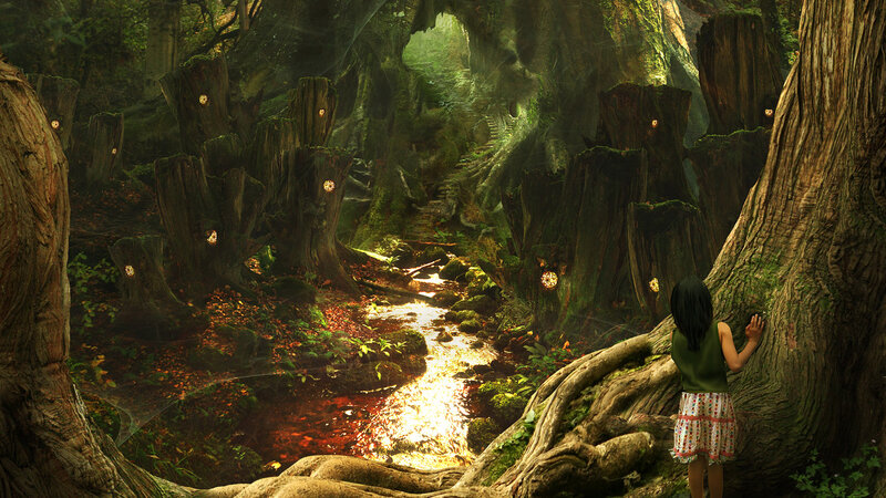 girl in enchanted forest