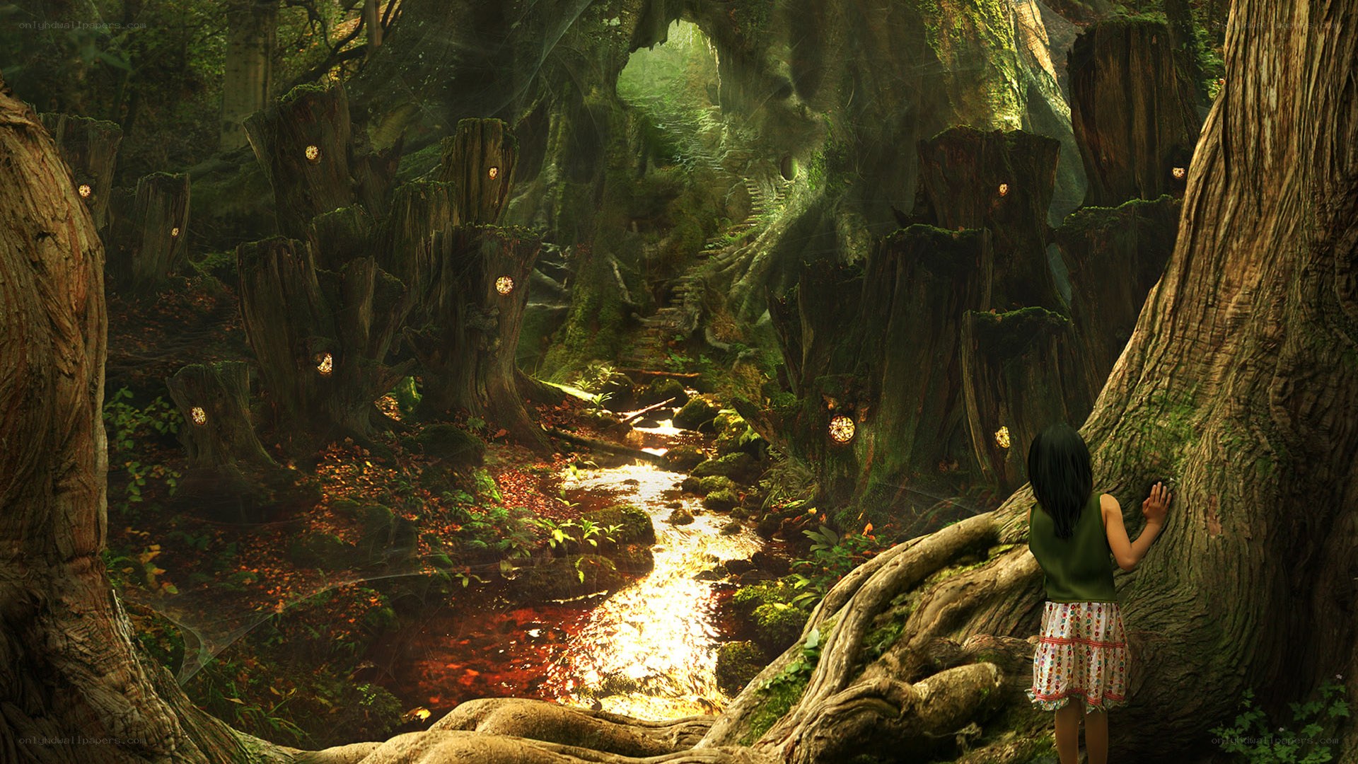 girl in enchanted forest