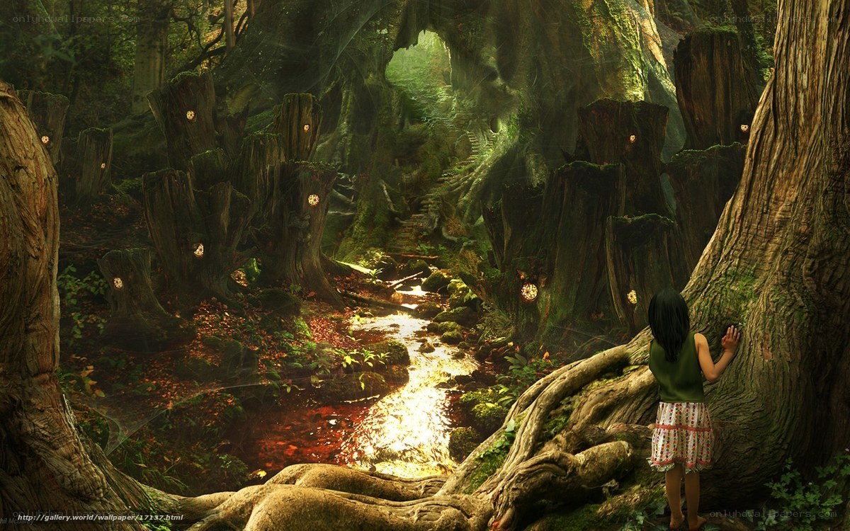 girl in enchanted forest