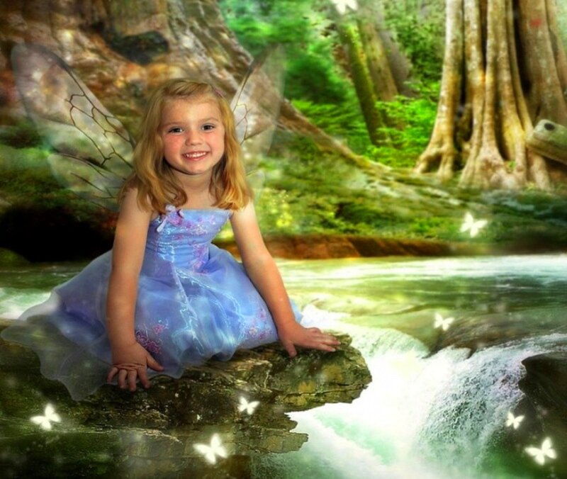 Girl in Fairy Costume — Blue, Magical