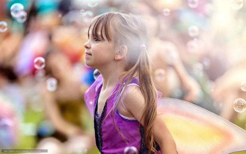 Girl in Fairy Costume — Purple, Playful