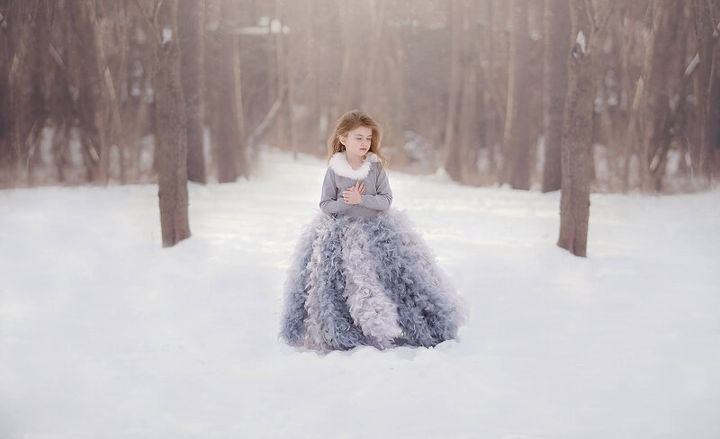Girl in Feather Dress