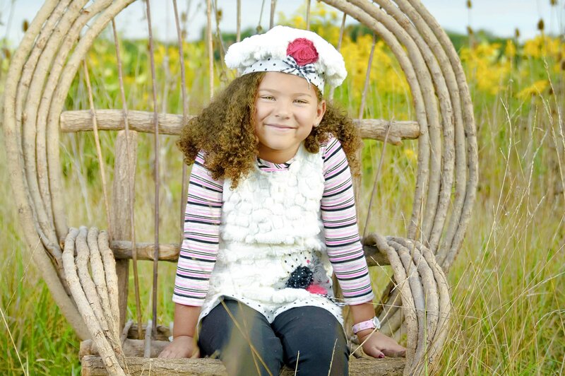Girl in Field — Yellow, Serene