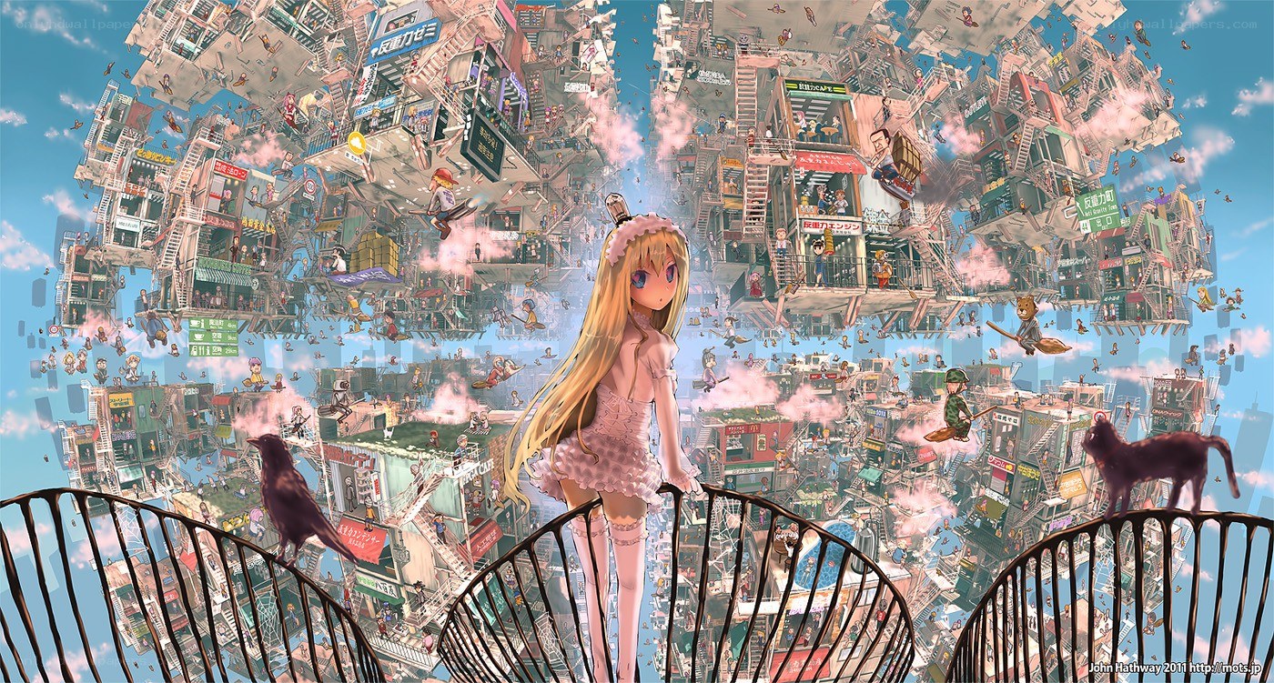 girl in floating city