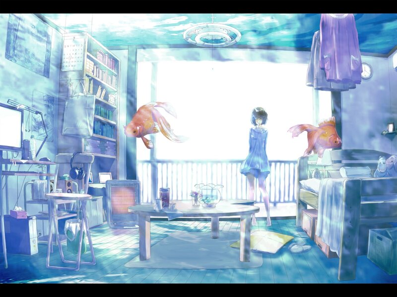 Girl in Flooded Room