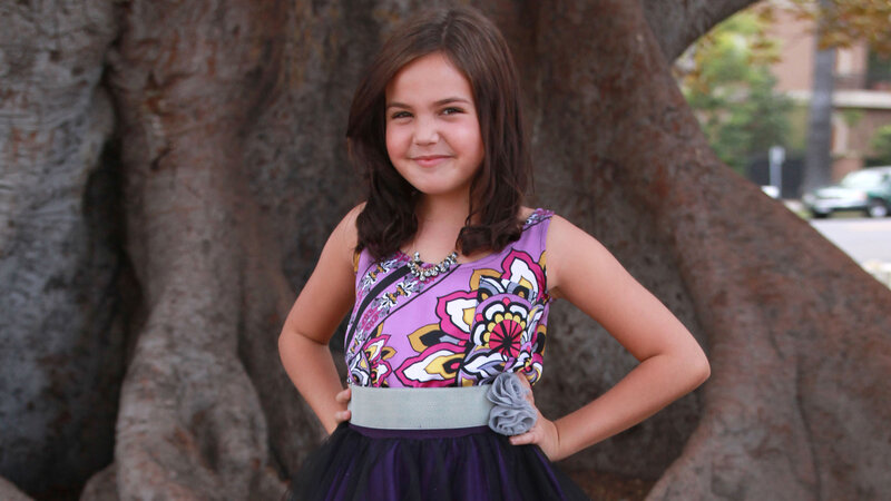 Girl in Floral Dress — Purple