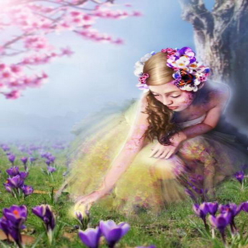 girl in flower crown
