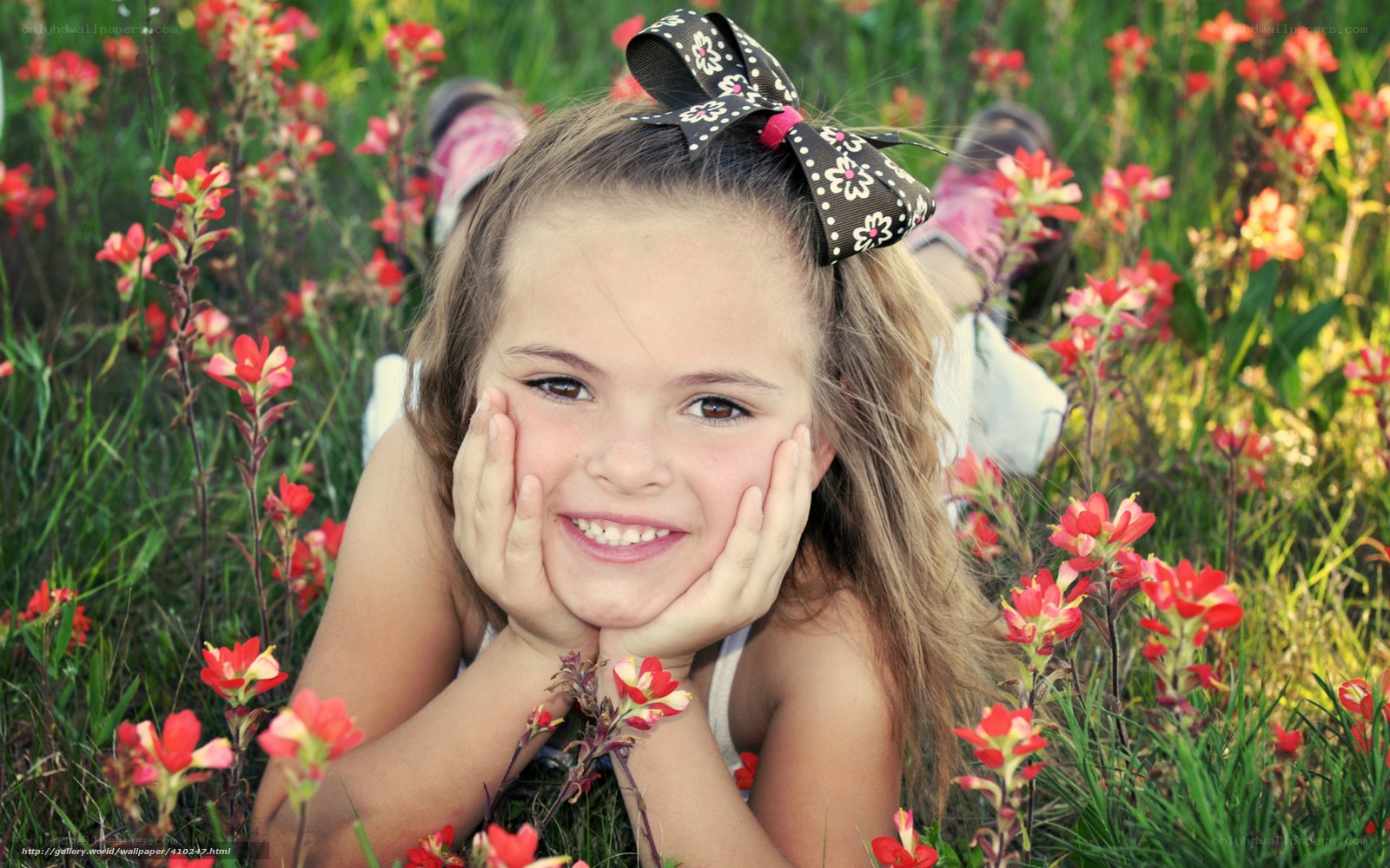 girl in flower field