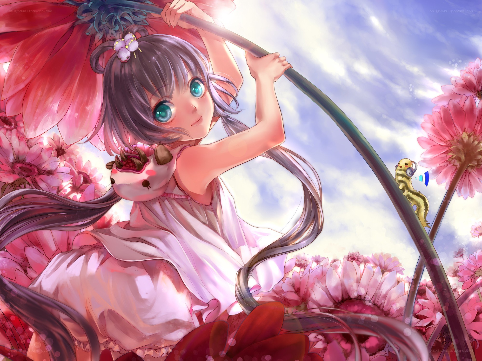 girl in flower field
