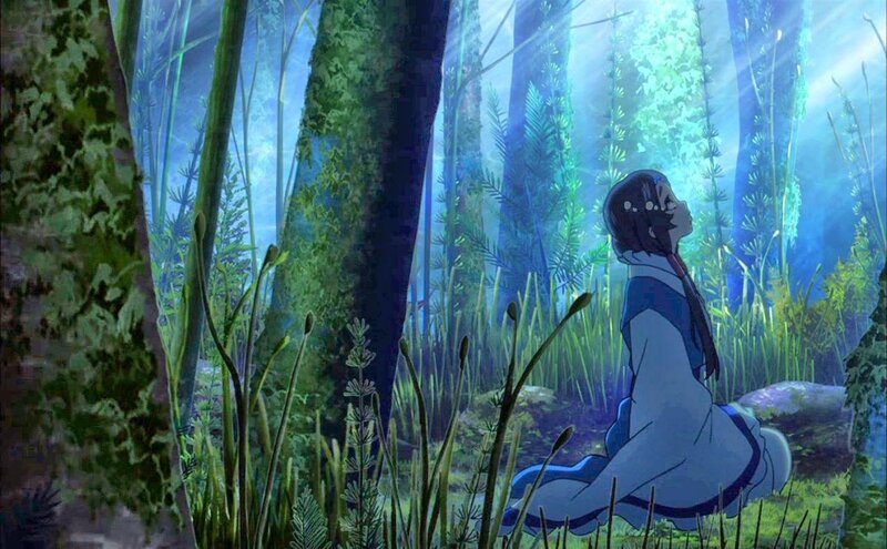 Girl in Forest — Blue, Serene