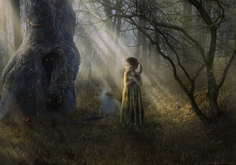 Girl in Forest — Brown