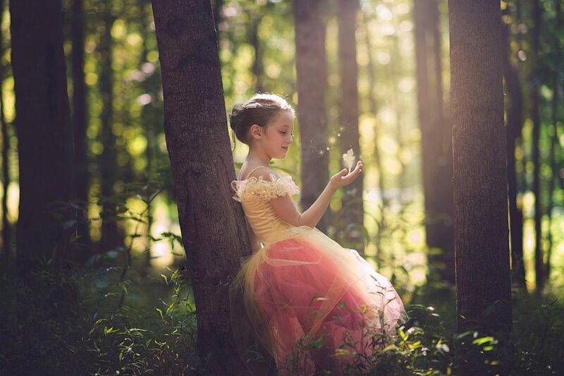 Girl in Forest Dress