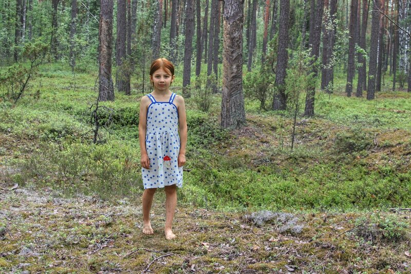 Girl in Forest — Green, Natural
