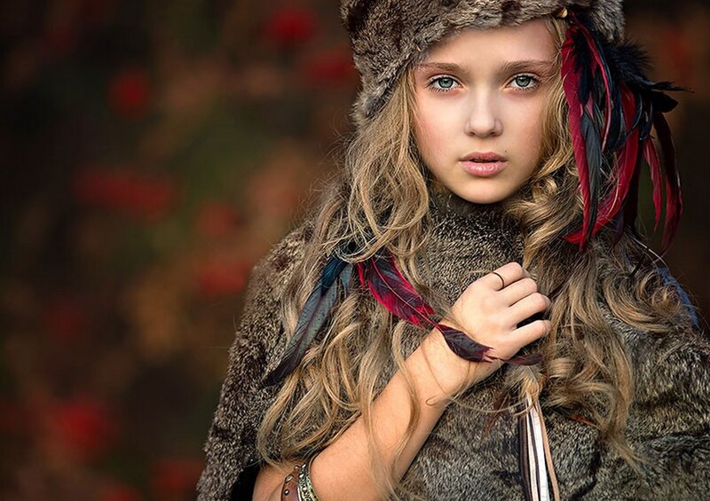 Girl in Fur Hat