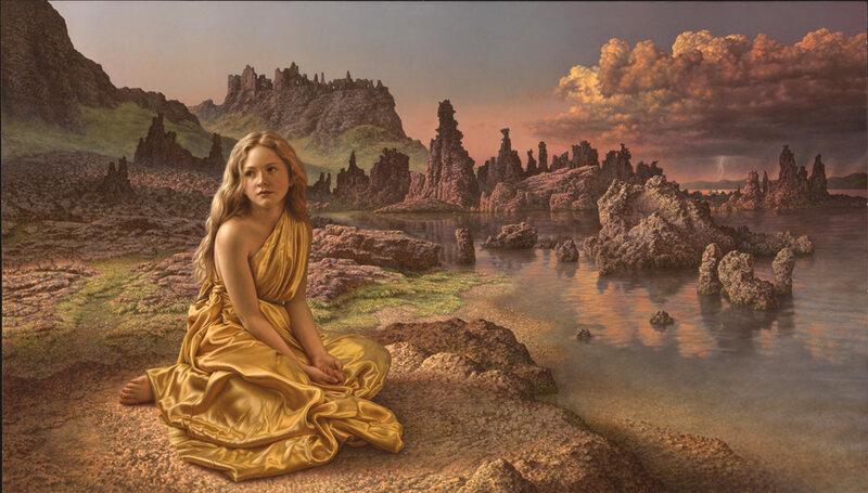 Girl in Golden Dress