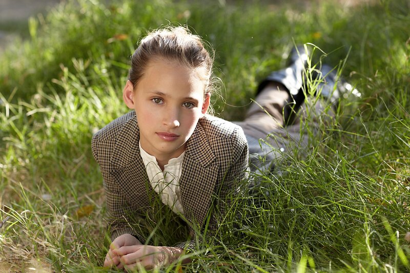 Girl in Grass — Green, Calm