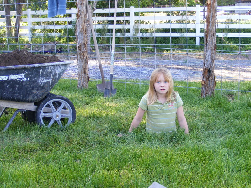 Girl in Grass — Green