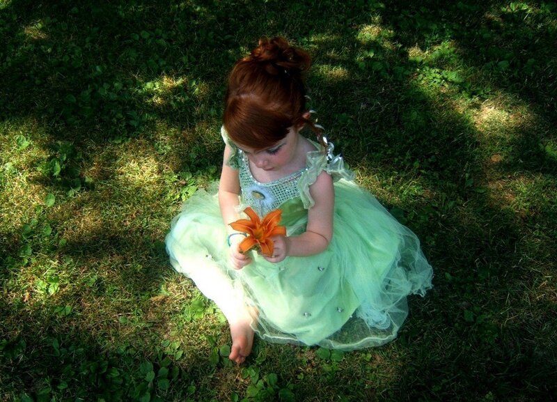Girl in Green Dress — Serene, Afternoon