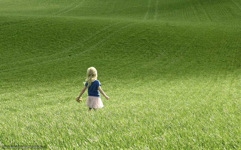 Girl in Green Field