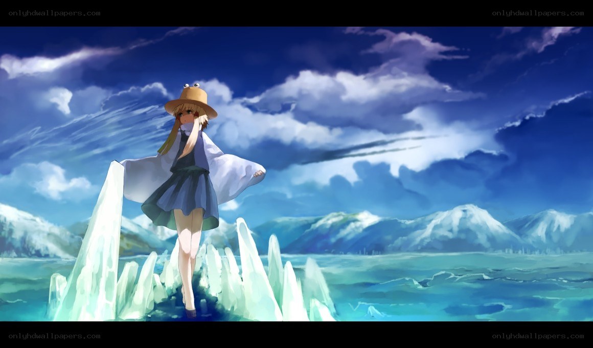 girl in hat on ice