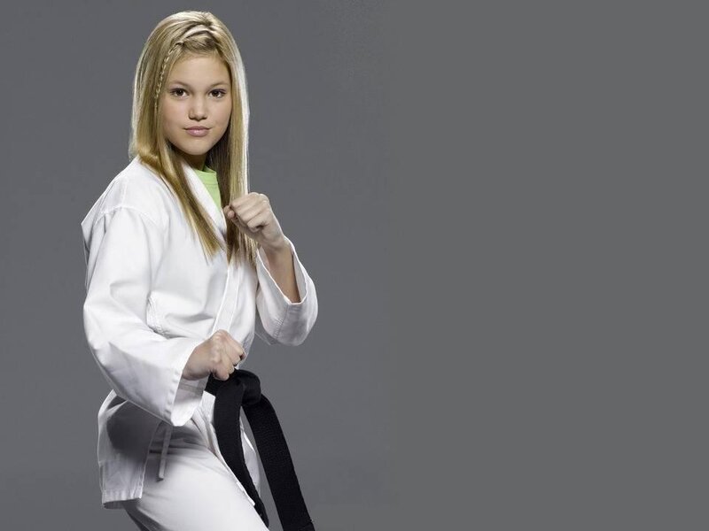 Girl in Karate Uniform