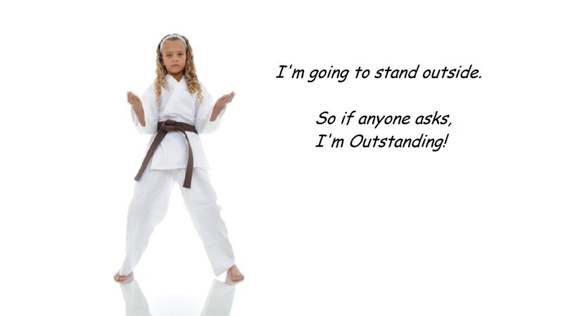 Girl in Karate Uniform — White