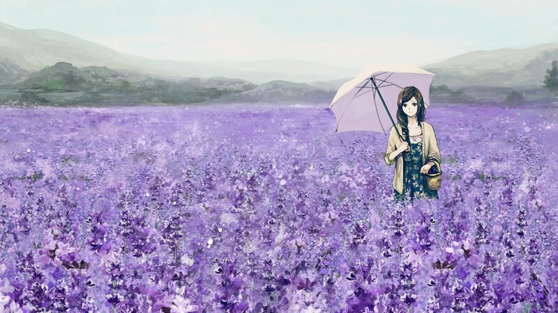 girl in lavender field