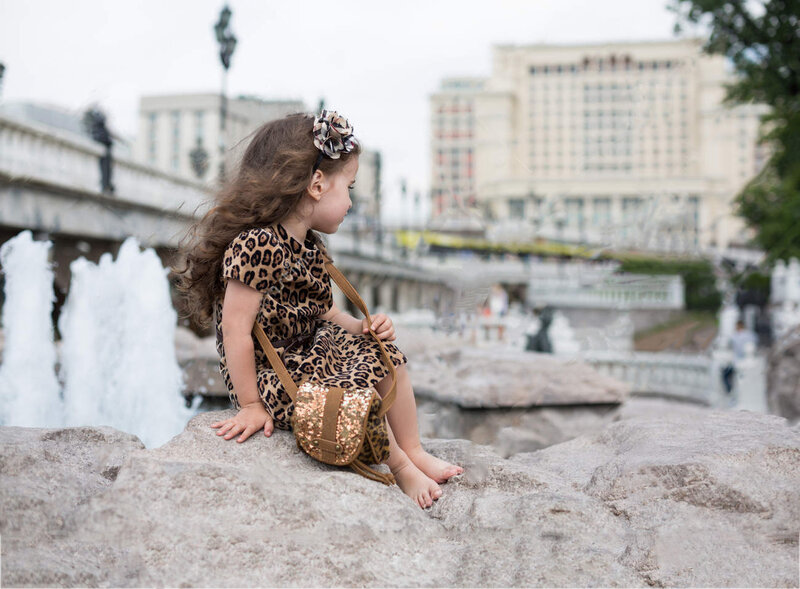 Girl in Leopard Dress