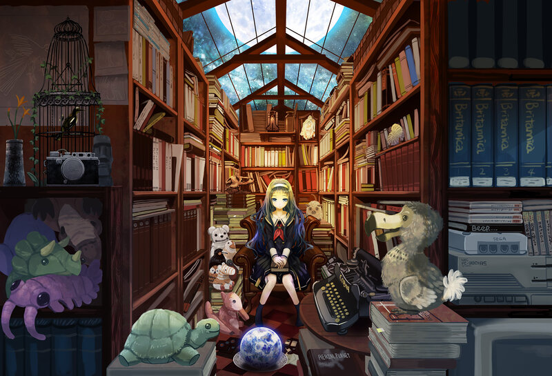 Girl in Library