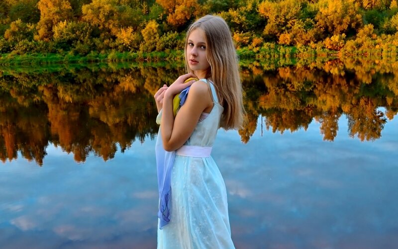 Girl in Light Dress