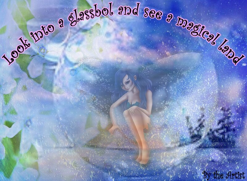 girl in magical glass ball