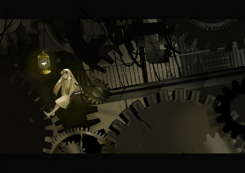 Girl in Mechanical Room