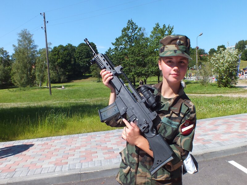Girl in Military Uniform