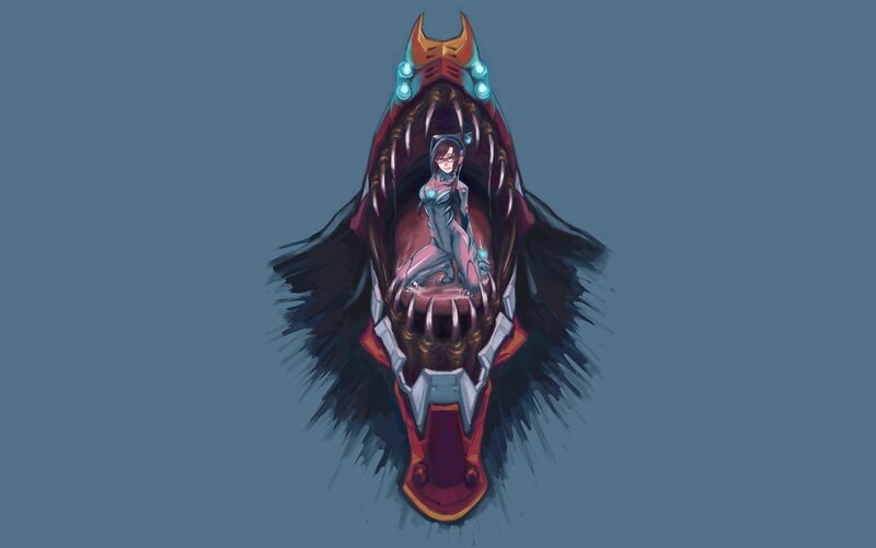 Girl in Monster's Mouth