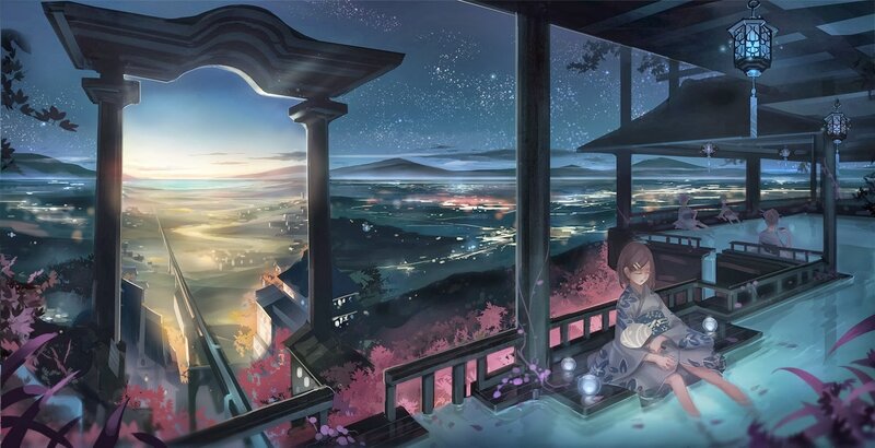 Girl in Onsen