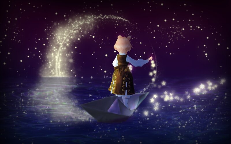 Girl in Paper Boat