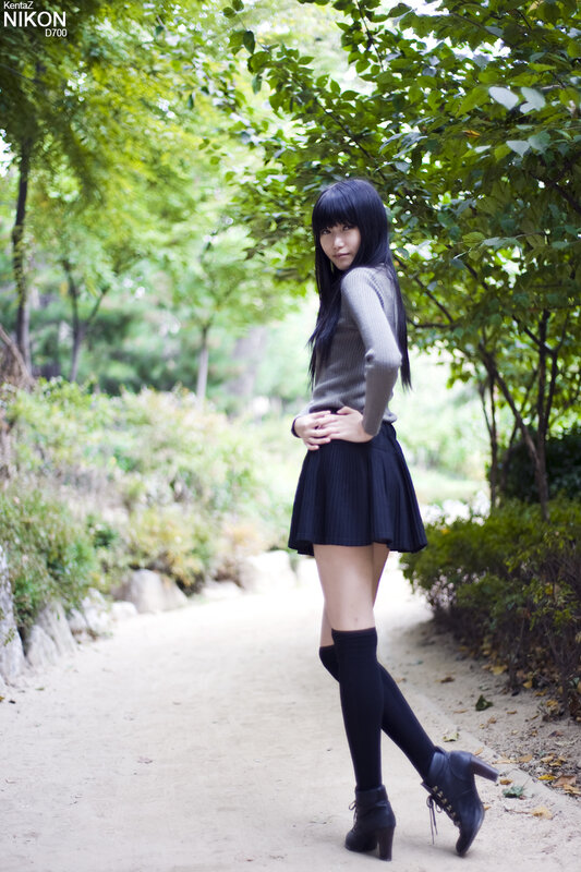 Girl in park with trees