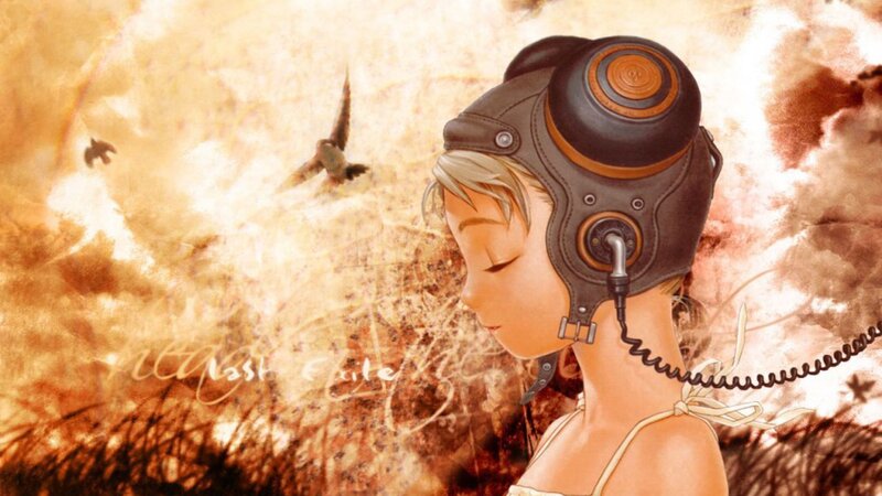 girl in pilot helmet