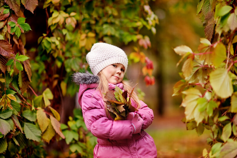 Girl in Pink Coat
