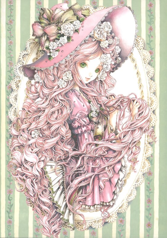 Girl in Pink Dress — Dreamy, Illustration