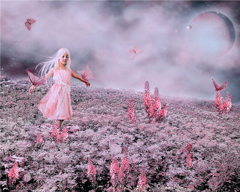 Girl in Pink Dress — Dreamy, Night