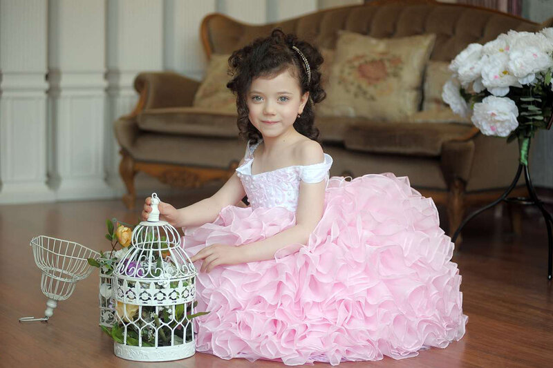 Girl in Pink Dress — Serene, Photograph