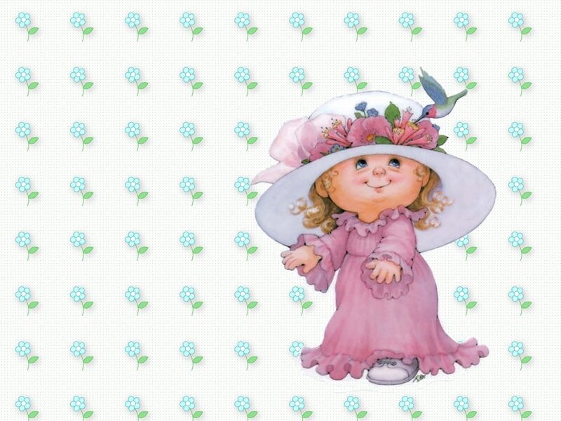 girl in pink dress with flowers