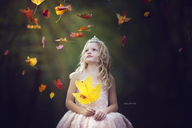 Girl in Pink Dress — Yellow, Serene