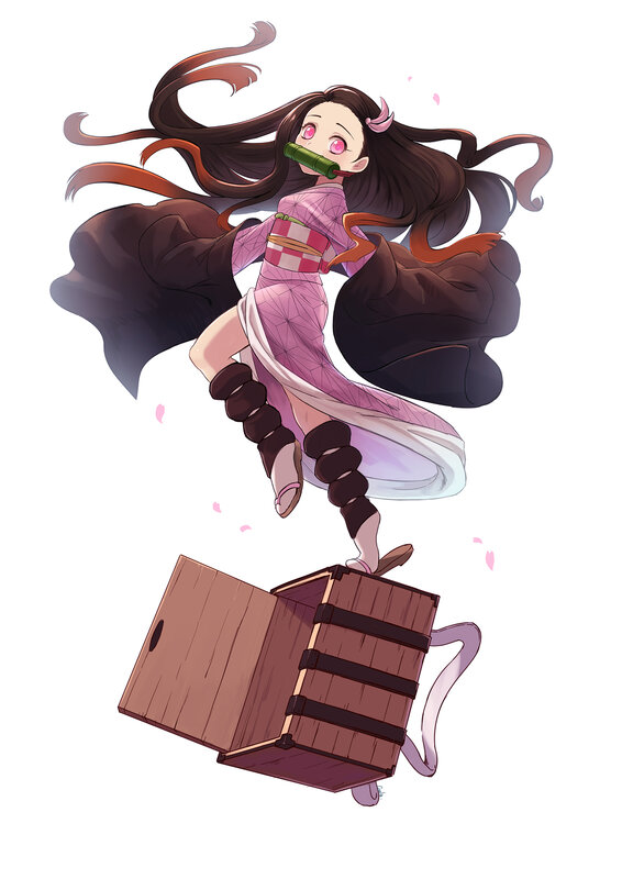 Girl in Pink Kimono — Playful