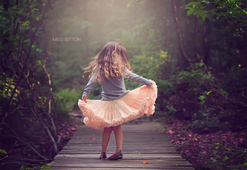 Girl in Pink Skirt